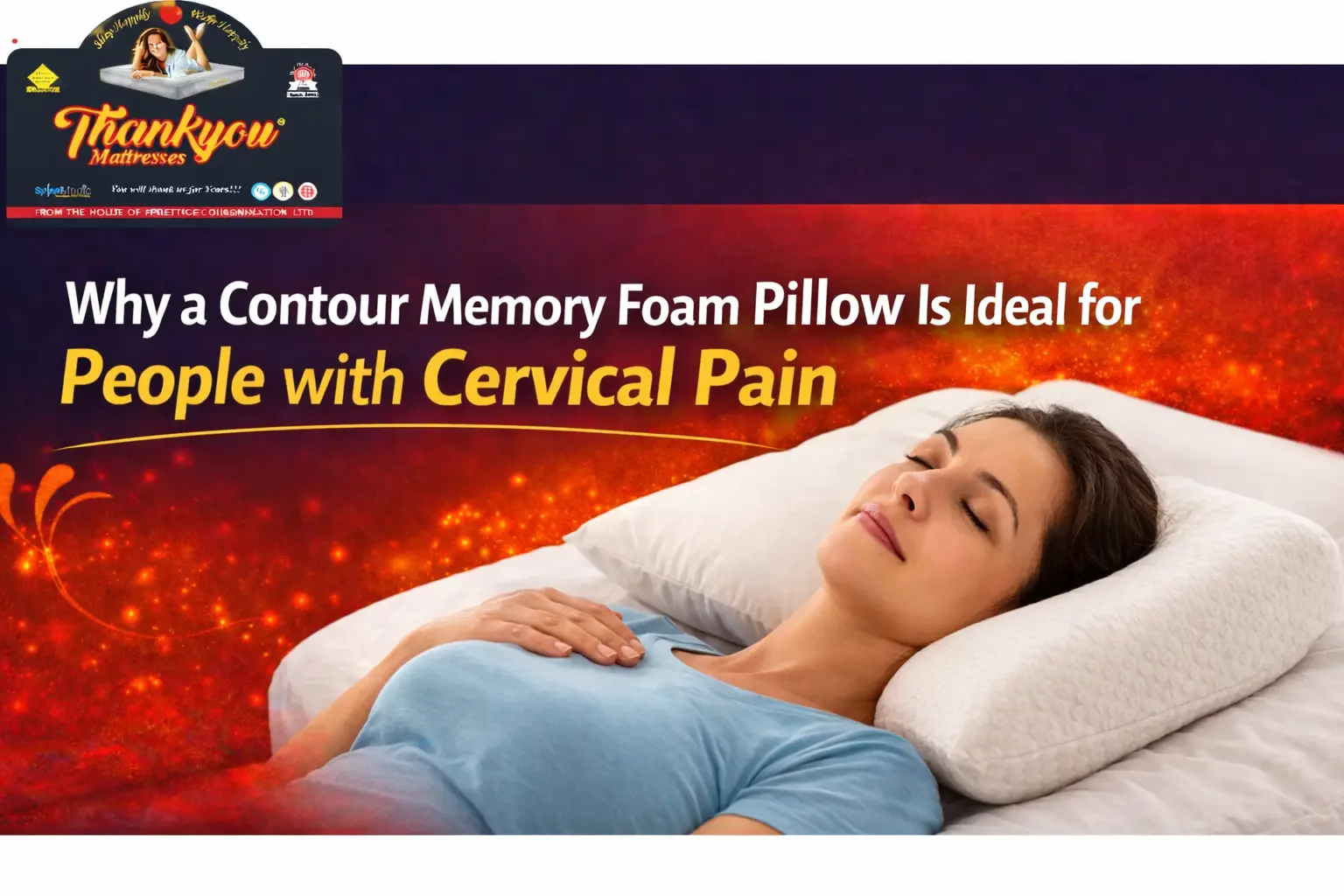 contour memory foam pillow for cervical pain